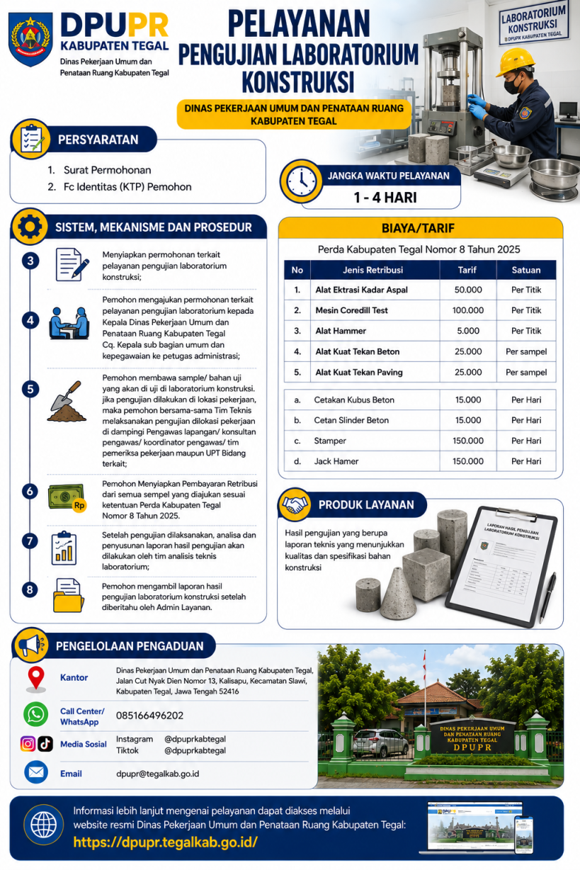 PELAYANAN LABORATORIUM KONSTRUKSI